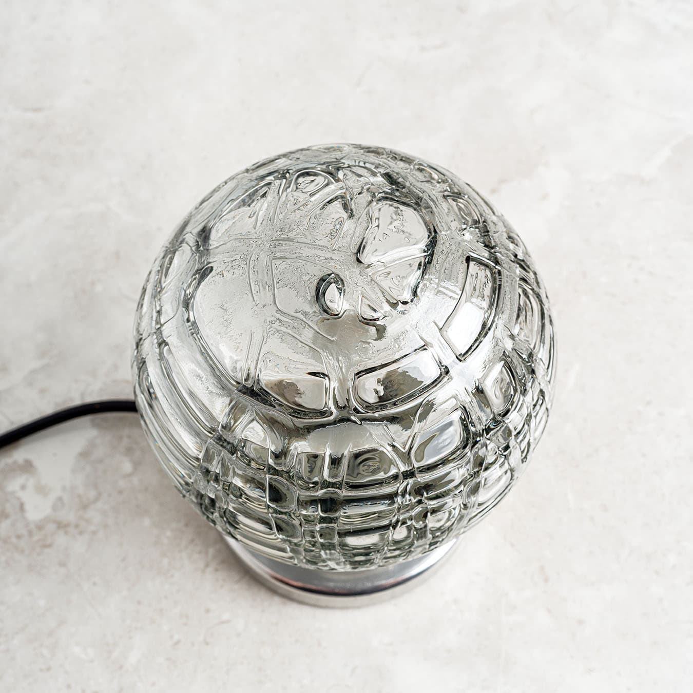 Pair of table lamps Space Age, transparent glass, Doria Leuchten, Germany, 1970s. - 61028