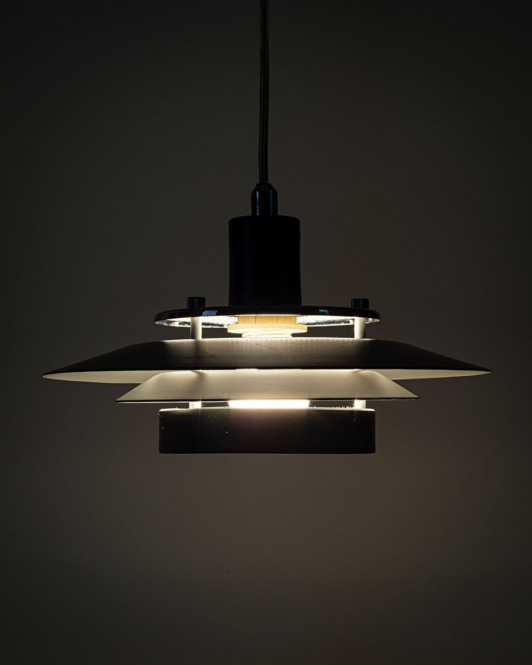 Pair of pendant lamps, black metal, Markslojd, Sweden, 1980s. - 61034