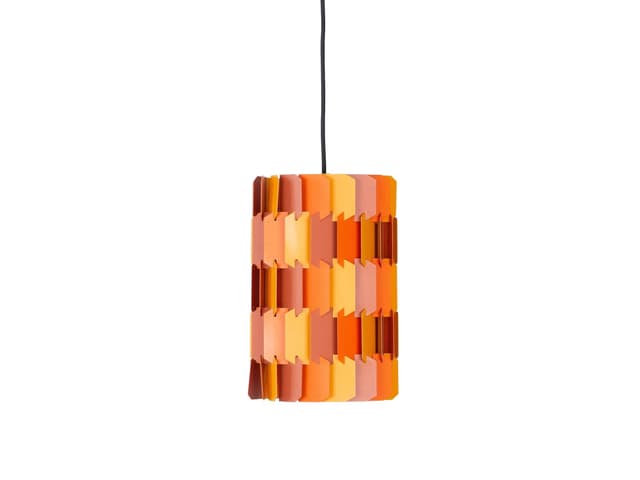 Pink Aluminum Facet Pop Pendant Lamp, by L. Weisdorf for Lyfa, Denmark, 1970s - DIMENSION