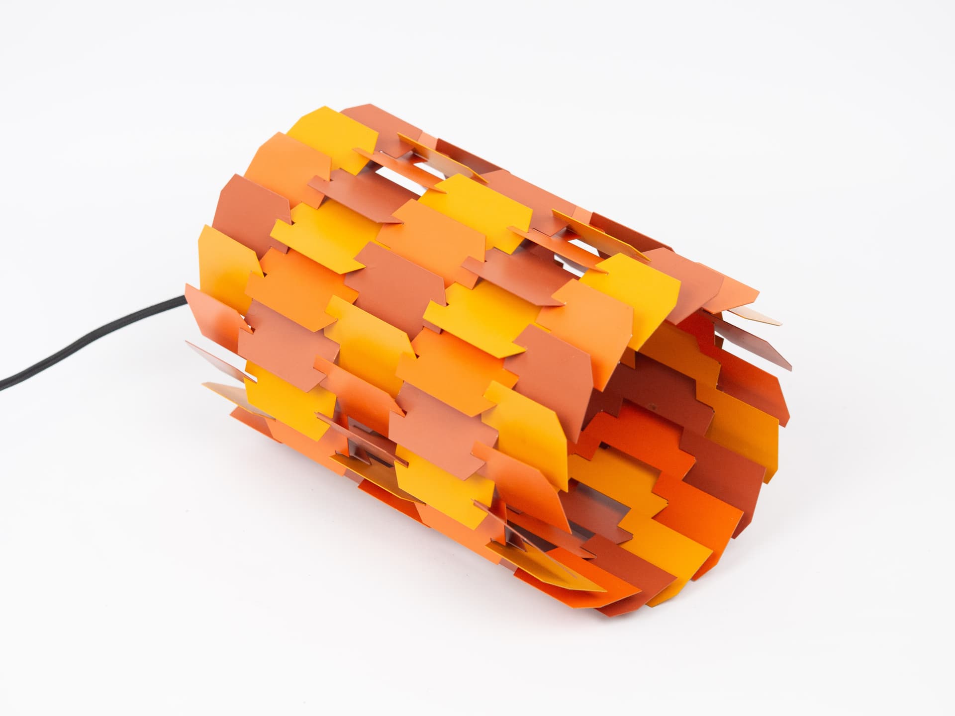 Pink Aluminum Facet Pop Pendant Lamp, by L. Weisdorf for Lyfa, Denmark, 1970s - 61452