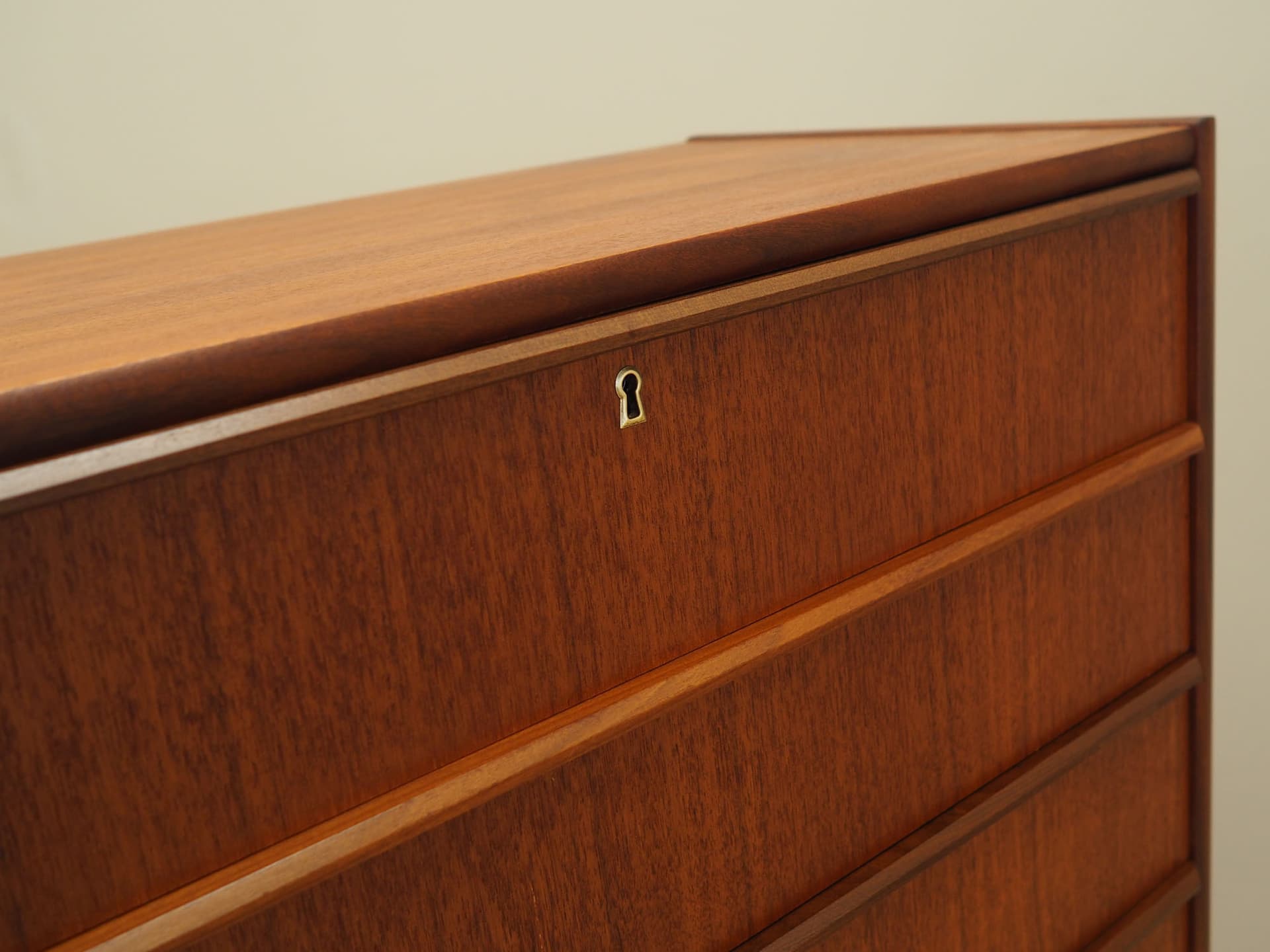 Chest of drawers, dark brown teak, Denmark, 1970s. - 61522