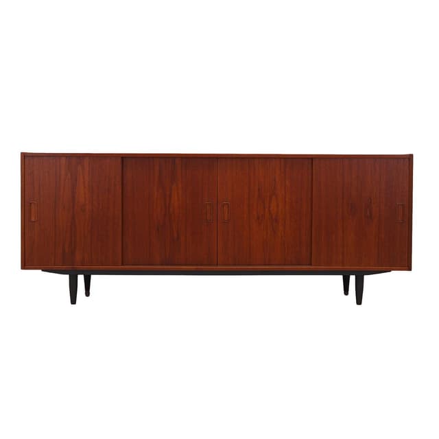 Sideboard, teak brązowy ciemny, Westergaard Møbelfabrik, Dania, lata 70. - WYMIARY