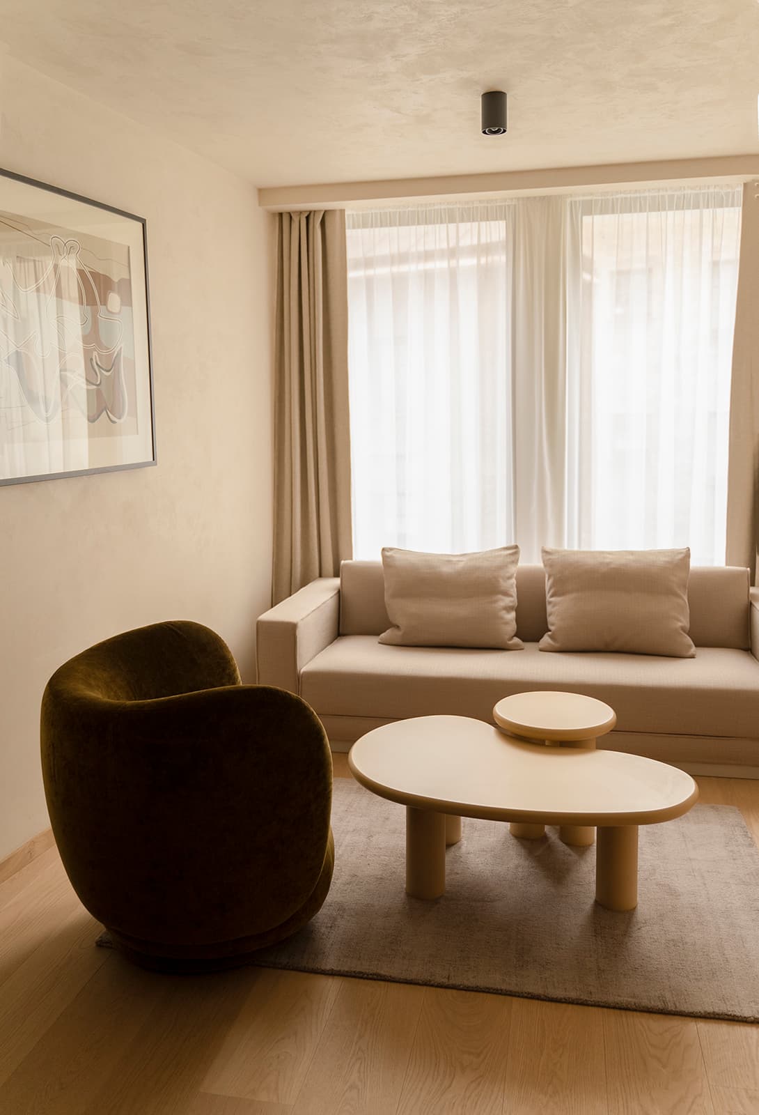 Stolik kawowy MDF Piaskowy Mat Object061, NG Design - 61588