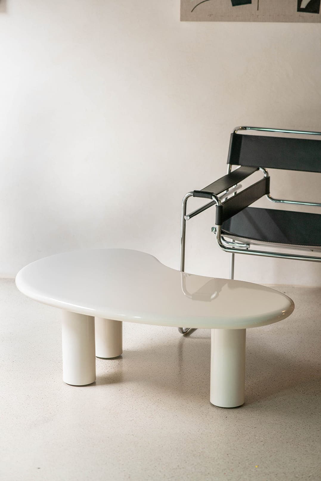 Stolik kawowy MDF Ecru Połysk Object061, NG Design - 61595