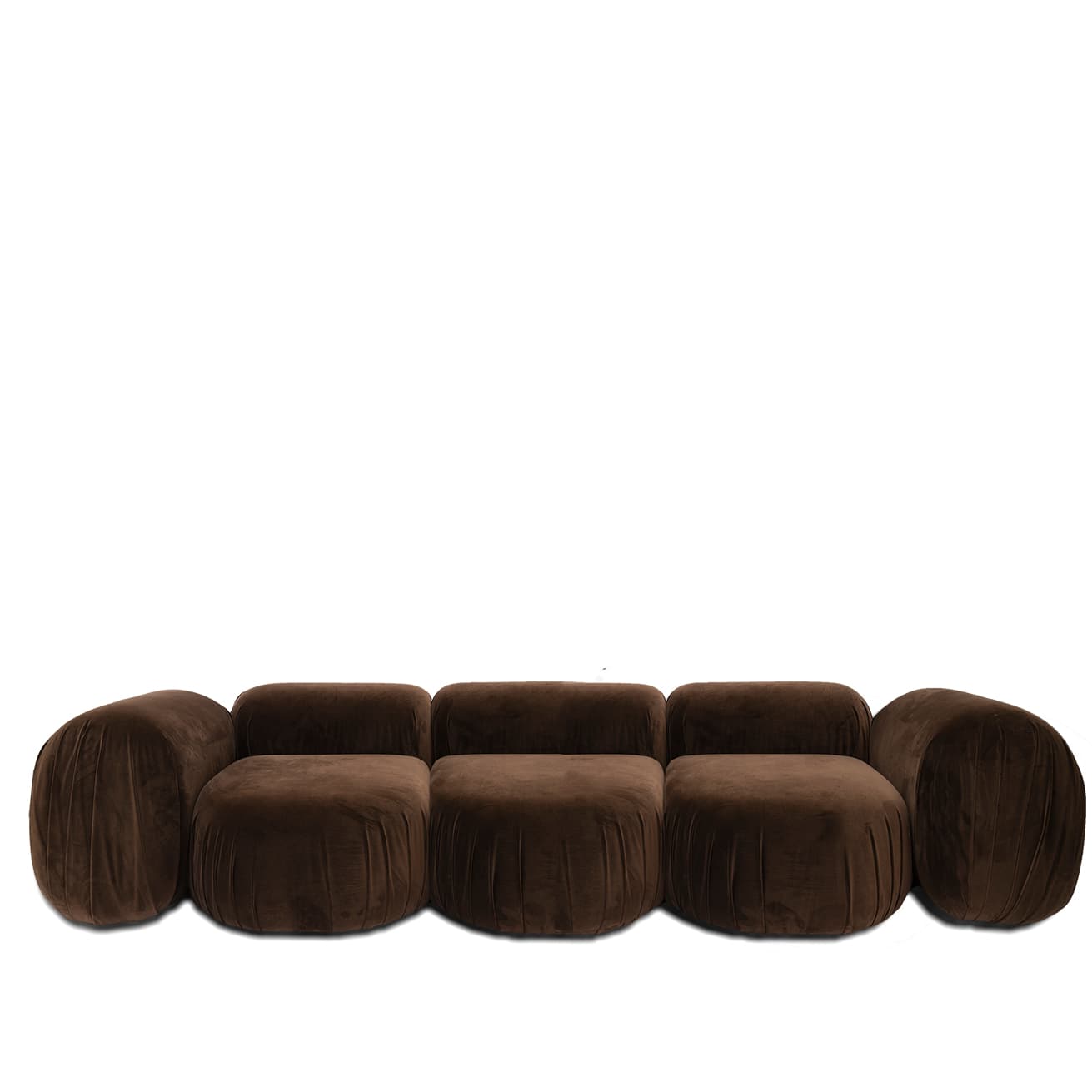 Modular sofa velvet 220/290x110x60 cm, no designer, no brand
