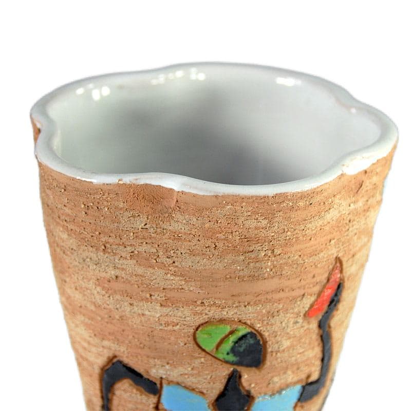 Beżowy wazon sgraffito, Fratelli Fanciullacci, Włochy, lata 60. - 5437