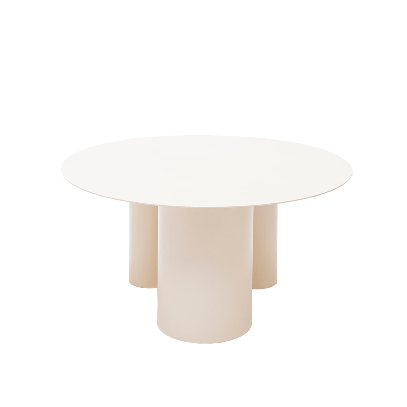 Coffee table Ø90x35 cm powder-coated steel ivory, Bauhaus inspired, NG Design - 62217