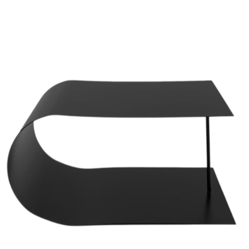 Coffee table powder-coated steel 80x60x40 cm multicolor, Minimalism, Contemporary design