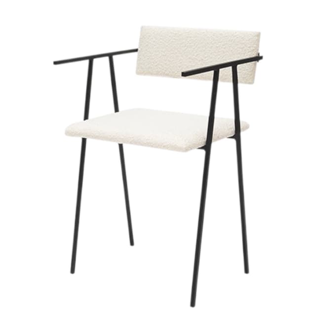 Krzesło stalowe z tapicerką boucle Black Object058, NG Design - WYMIARY