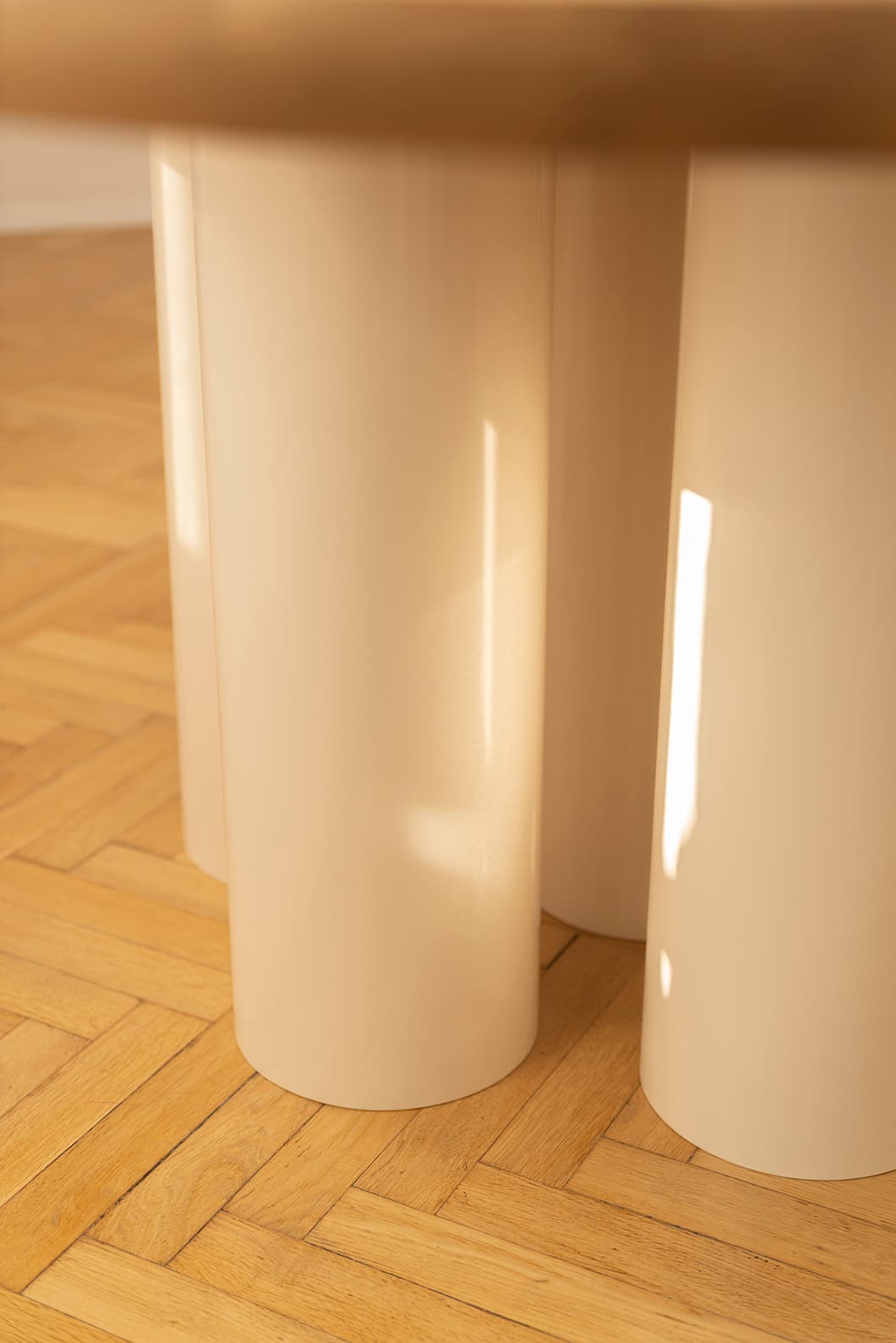 Stół dąb naturalny/stal ecru 140x90x76 cm Object055, NG Design - 62447