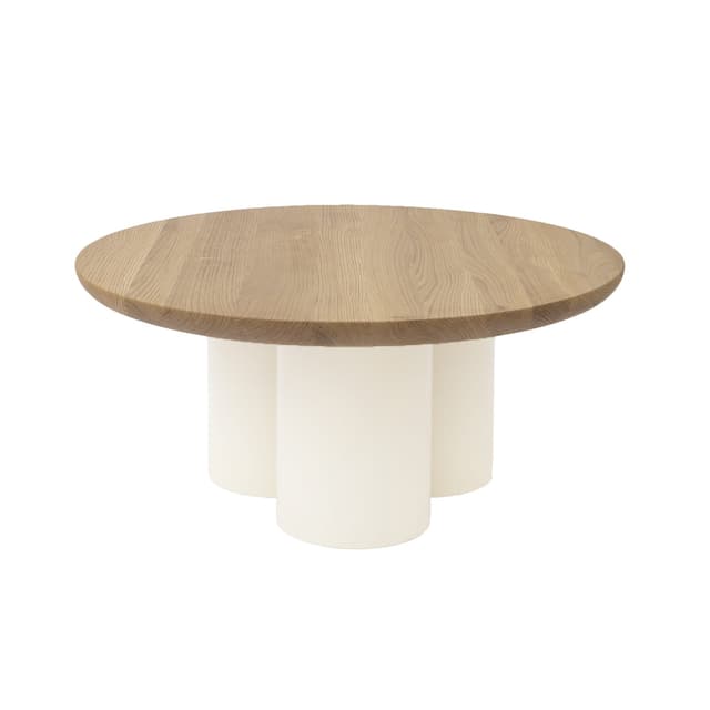 Round coffee table Ø90 cm black, powder-coated steel, NG Design - DIMENSION