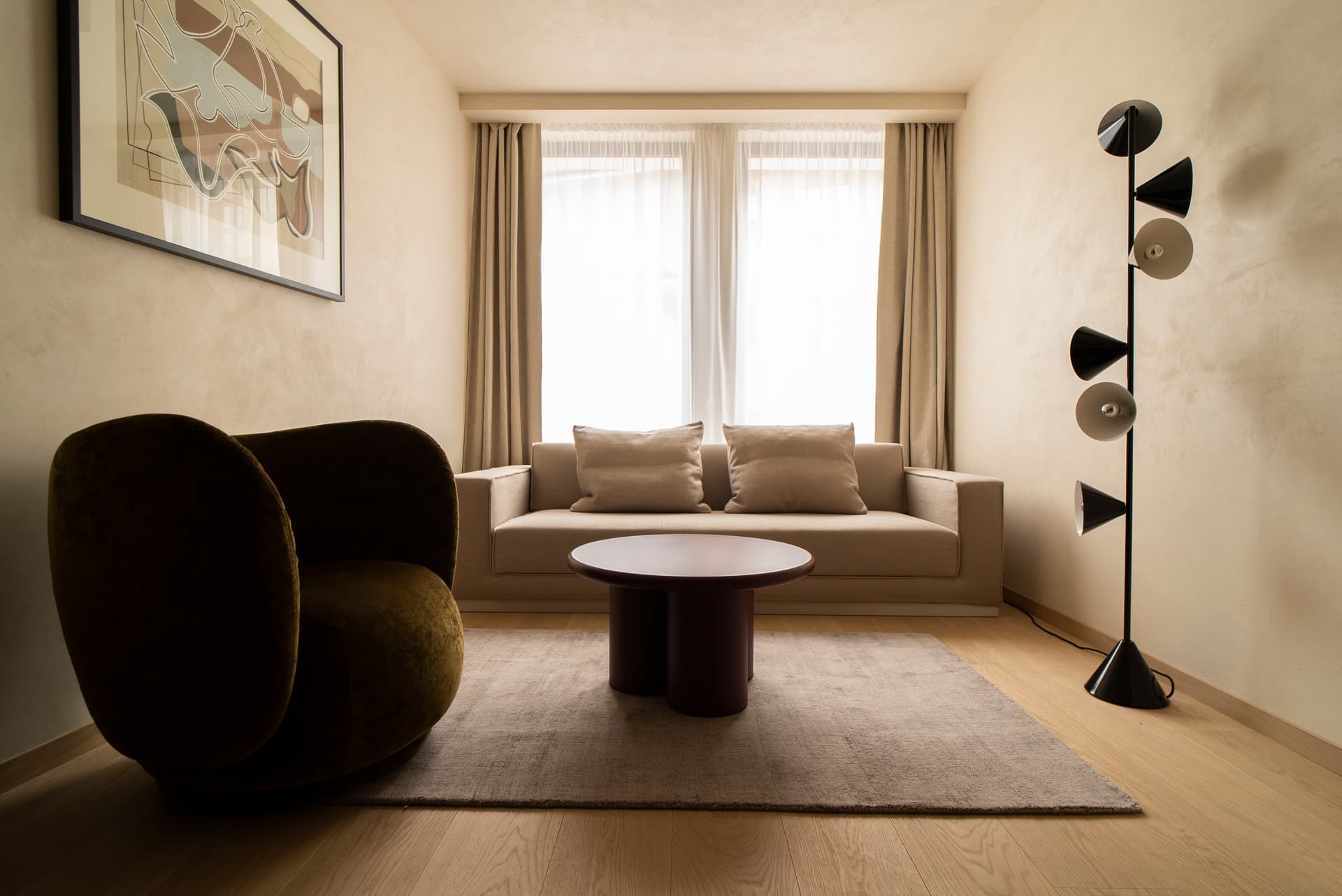 Round coffee table Ø90 cm black, powder-coated steel, NG Design - 62493