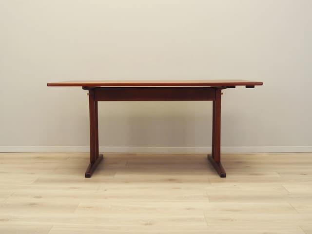 Dining table, light brown teak, by B. Mogensen, Denmark, 1960s. - DIMENSION