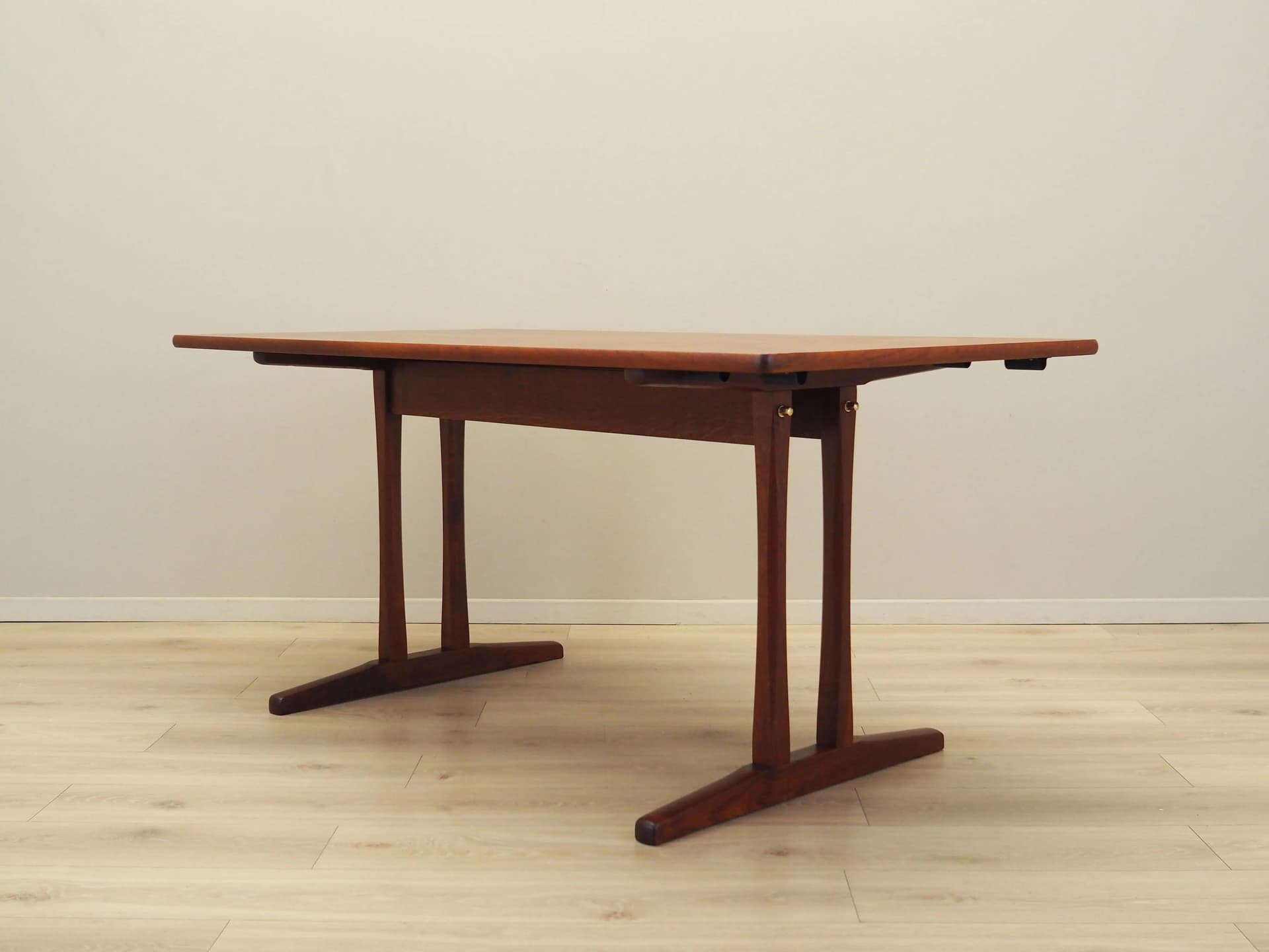 Dining table, light brown teak, by B. Mogensen, Denmark, 1960s. - 62553