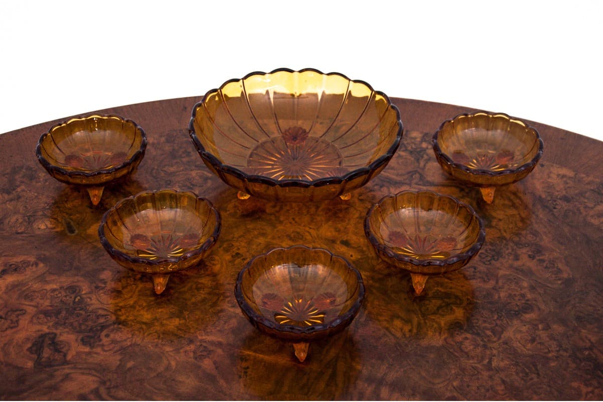 Komplet szklanych półmisków, Polska, lata 70. - 62705