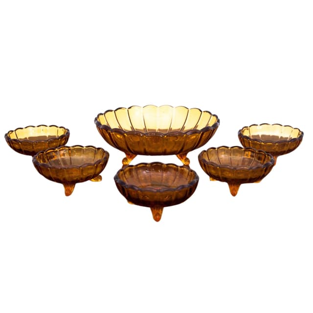 Komplet szklanych półmisków, Polska, lata 70. - WYMIARY