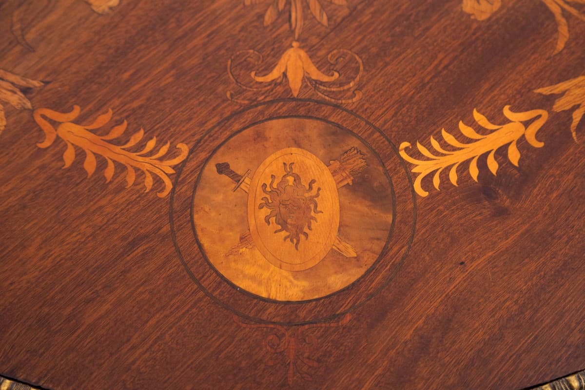 Brązowy stolik empire, Francja, lata 60. XIX w. - 58909