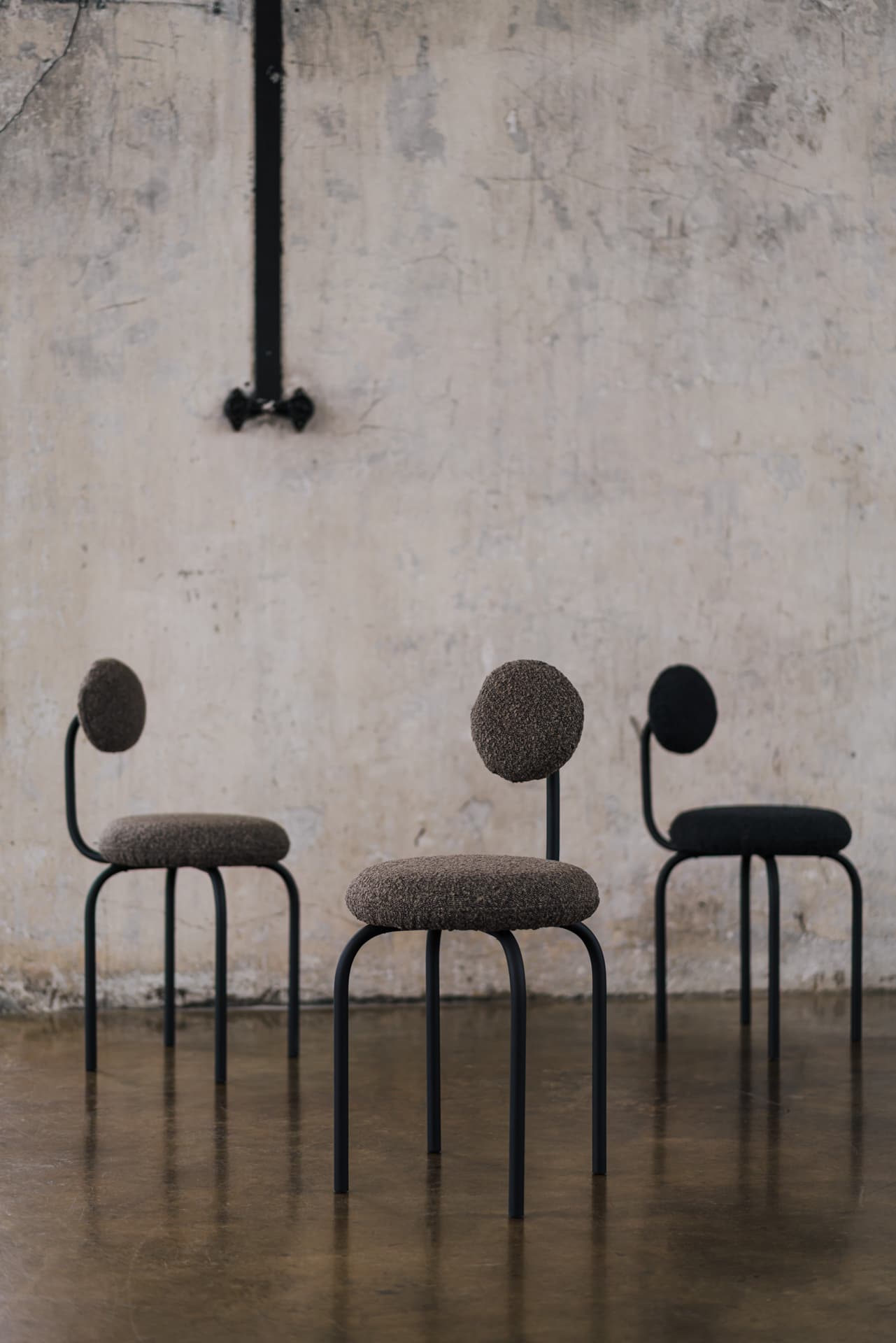 Krzesło tapicerowane boucle Black Object077, NG Design - 62931