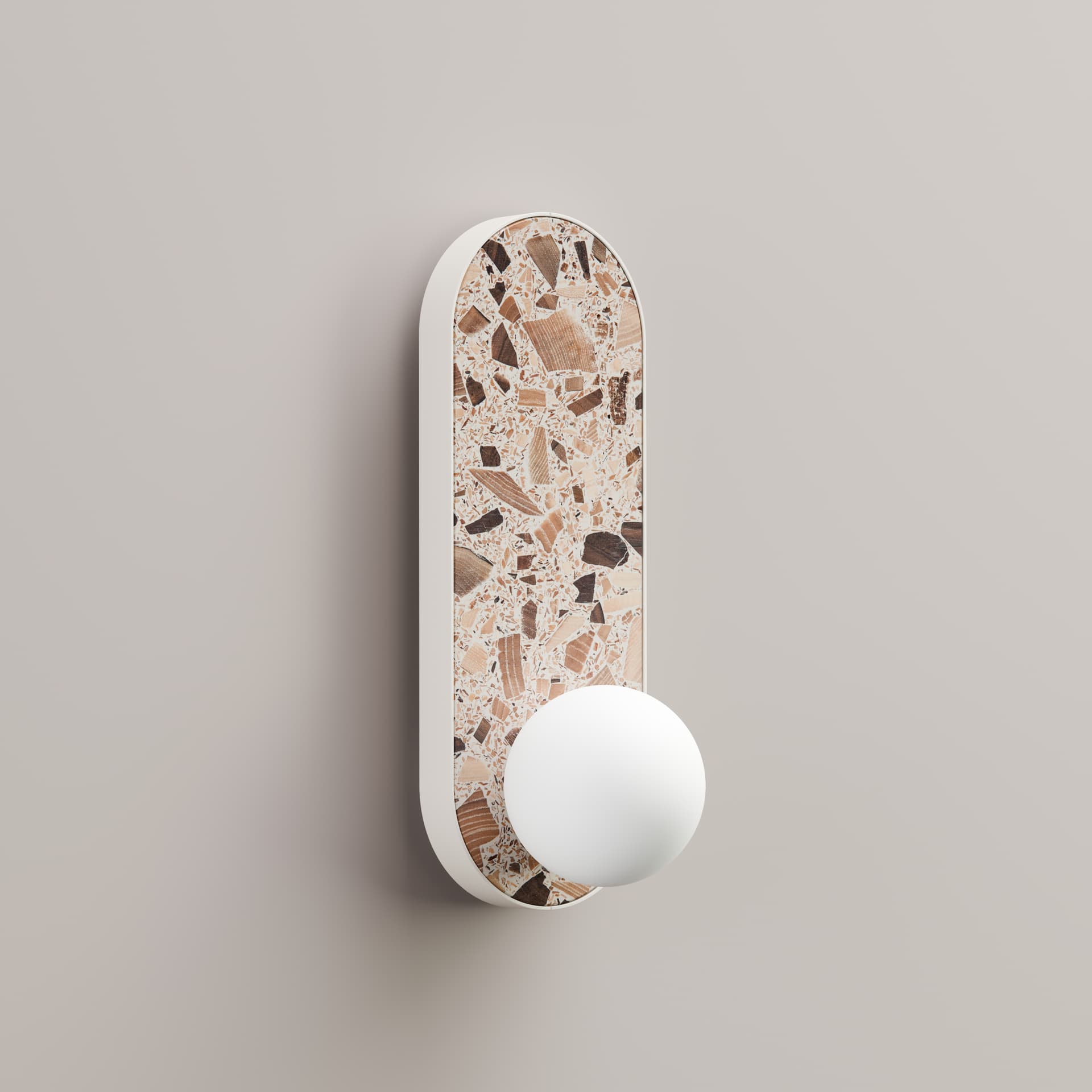 Kinkiet owalny LEGRA IP44, kremowy, Kaspa x Wojciech Mierzwa - 62969