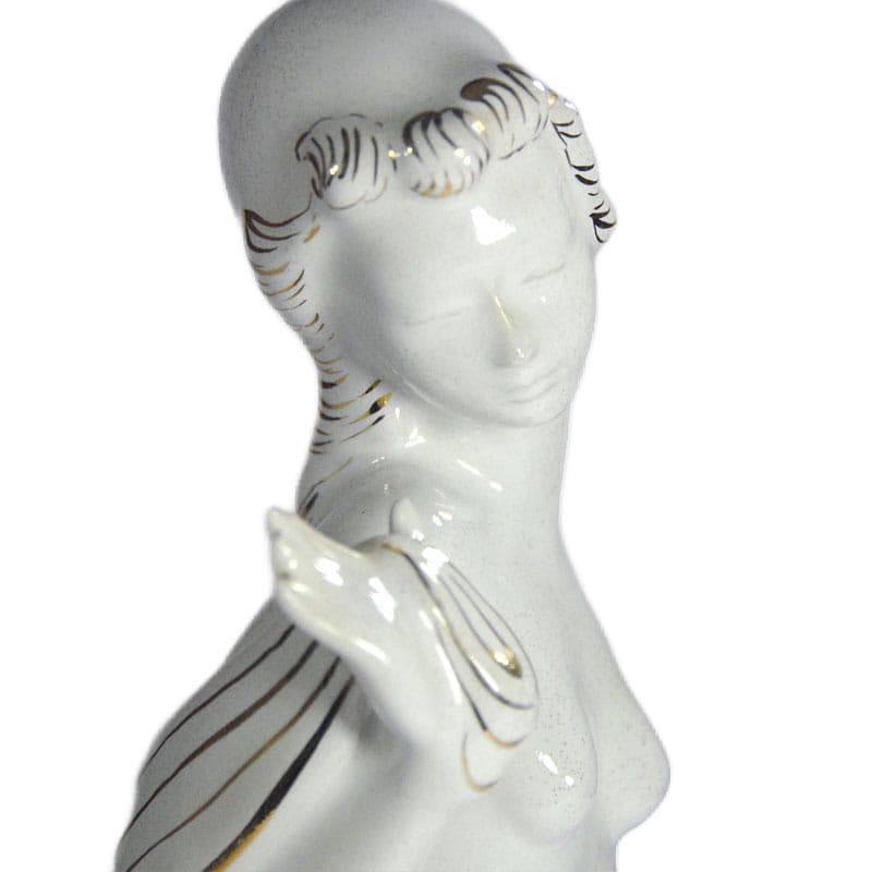 Biała ceramiczna rzeźba, Comas, Włochy, lata 50. - 5483