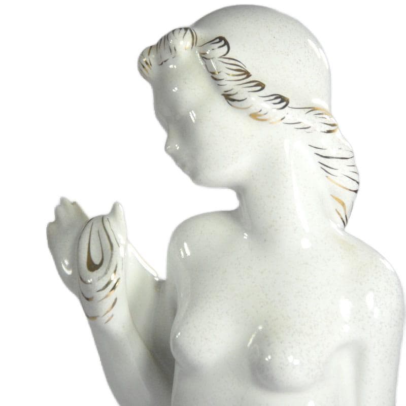 Biała ceramiczna rzeźba, Comas, Włochy, lata 50. - 5484