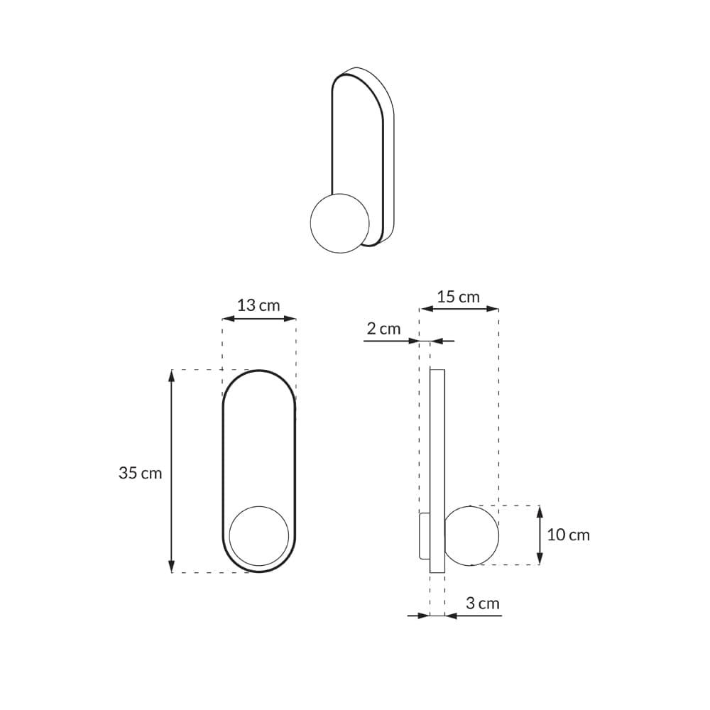 Kinkiet owalny LEGRA IP44, szałwiowy, Kaspa x Wojciech Mierzwa - 63004