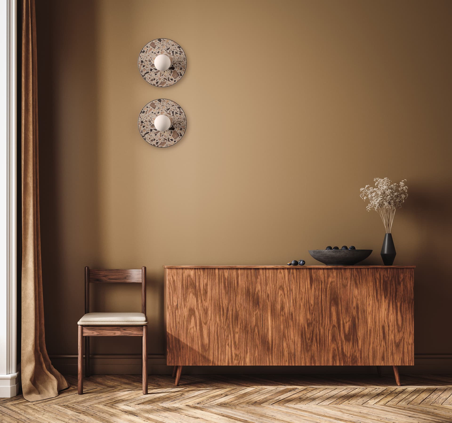 Kinkiet okrągły LEGRA IP44, kremowy, Kaspa x Wojciech Mierzwa - 63064