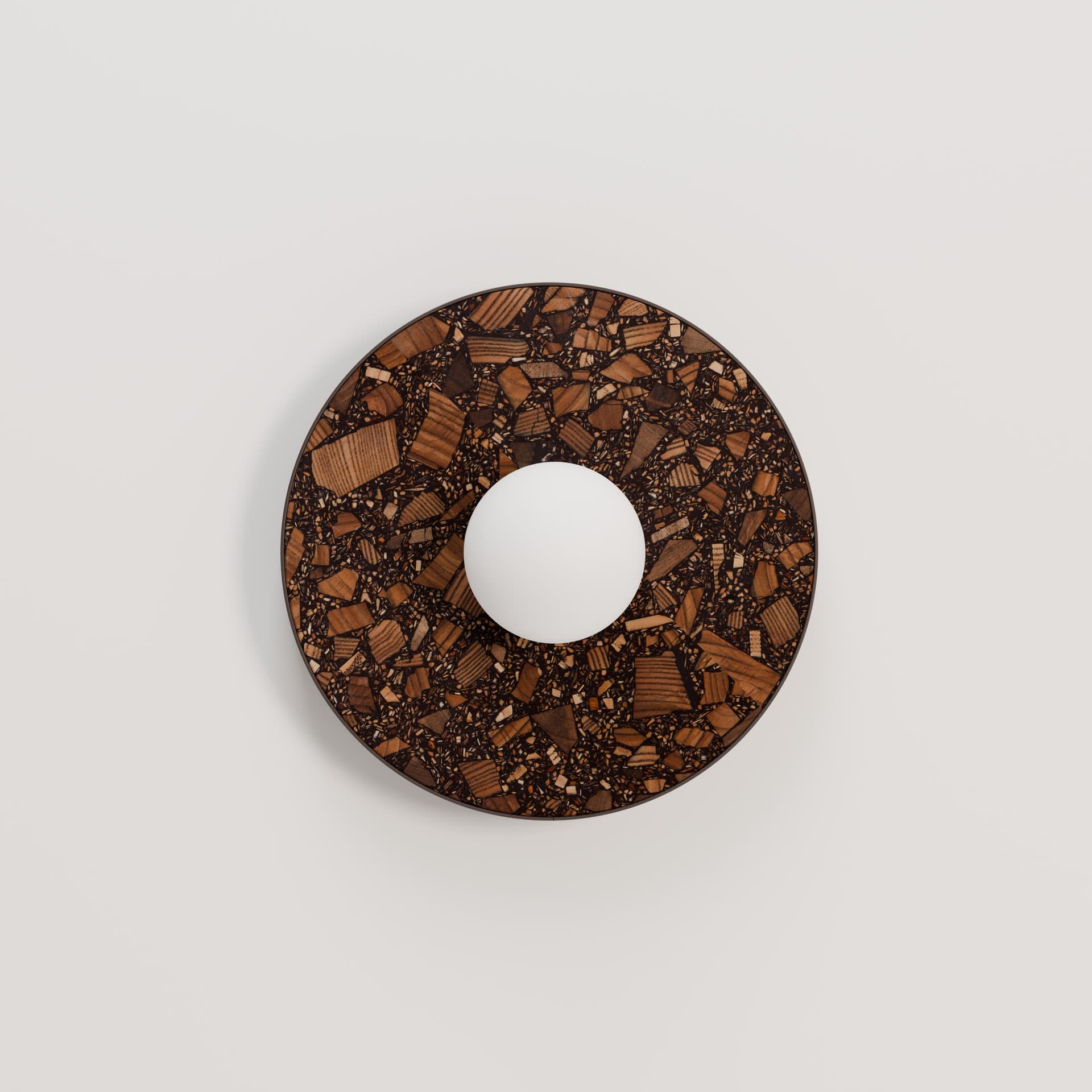 Kinkiet okrągły LEGRA IP44, ciemny brąz, Kaspa x Wojciech Mierzwa - 63078