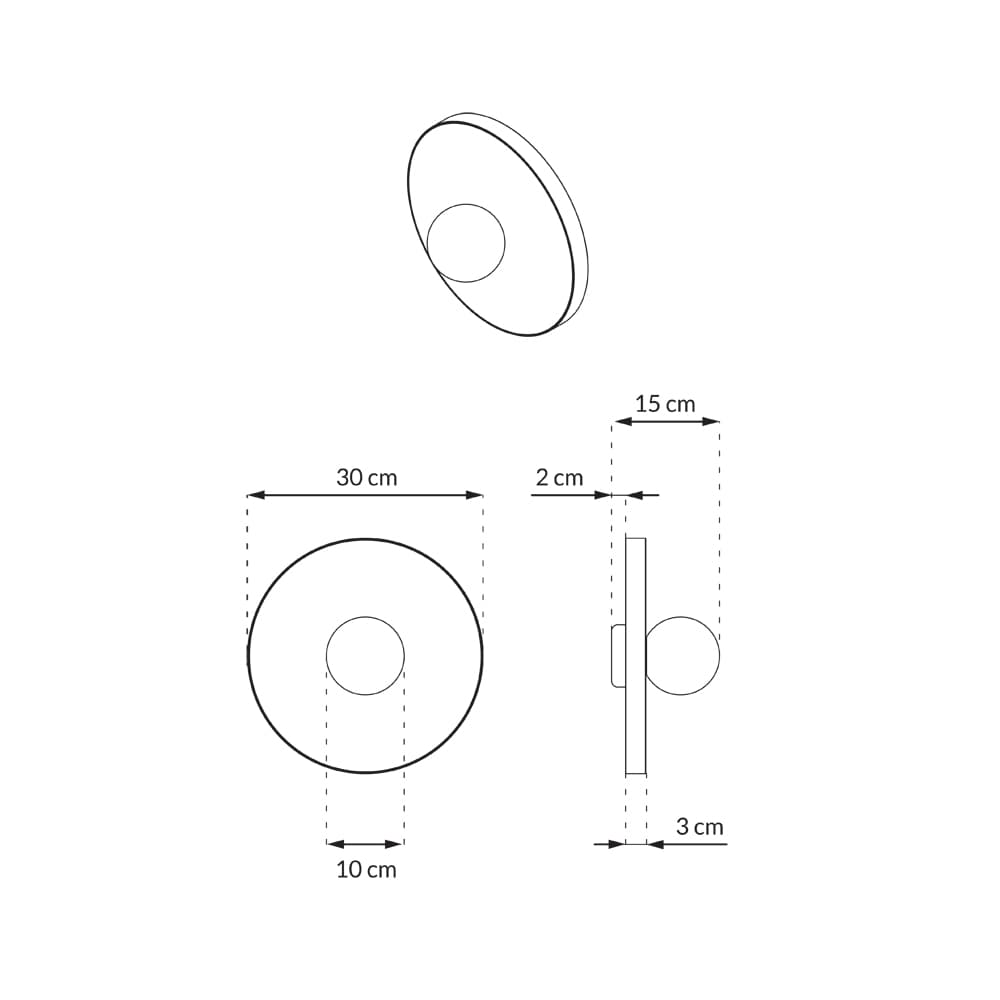 Kinkiet okrągły LEGRA IP44, szałwiowy, Kaspa x Wojciech Mierzwa - 63099