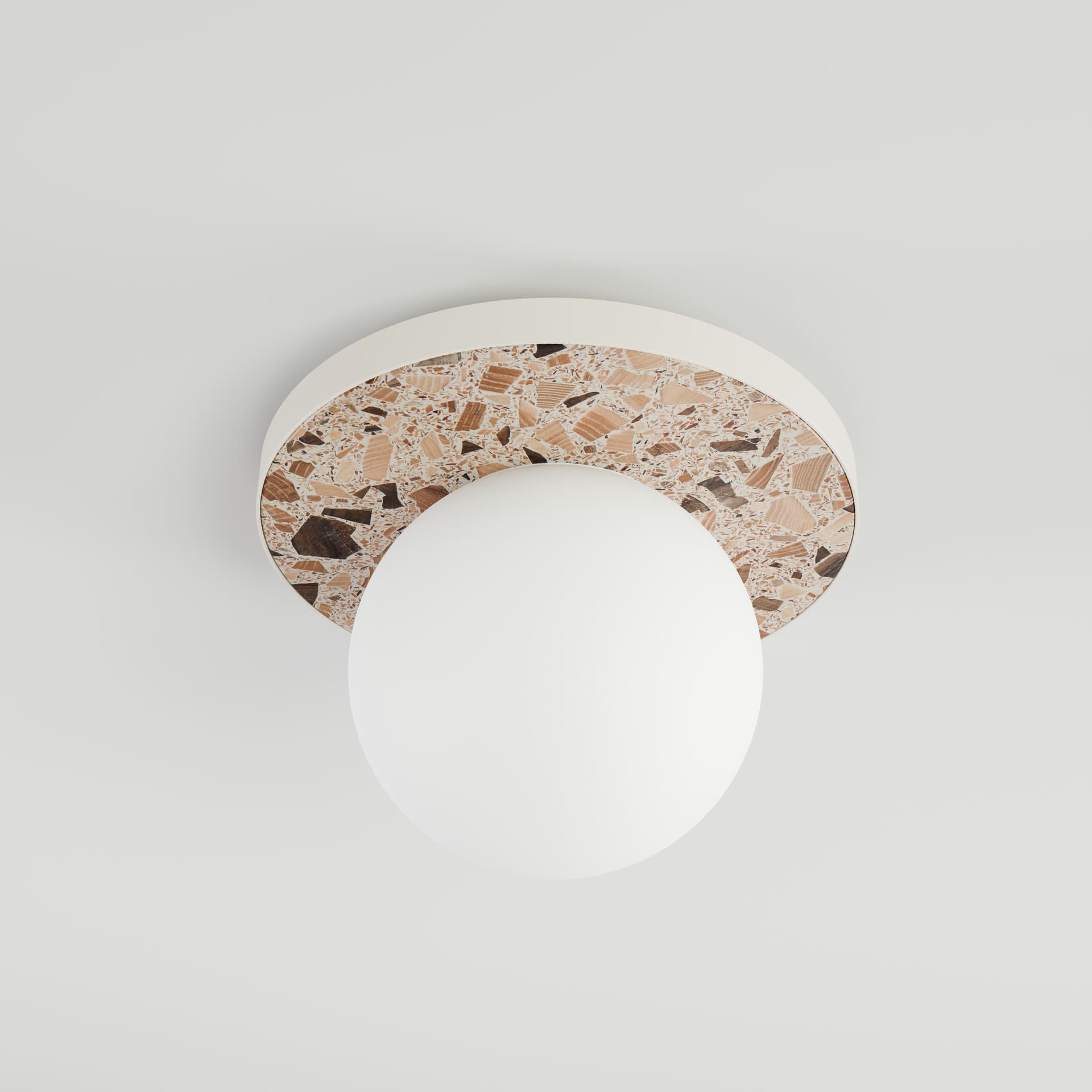 Plafon okrągły LEGRA IP44, kremowy, Kaspa x Wojciech Mierzwa - 63125