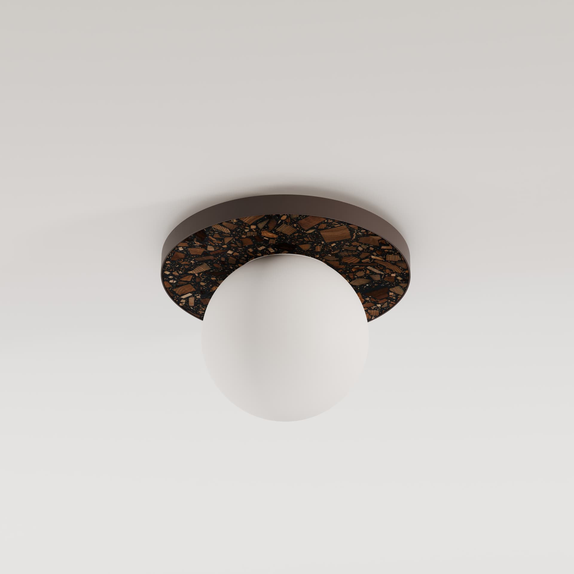 Plafon okrągły LEGRA IP44, ciemny brąz, Kaspa x Wojciech Mierzwa - 63133