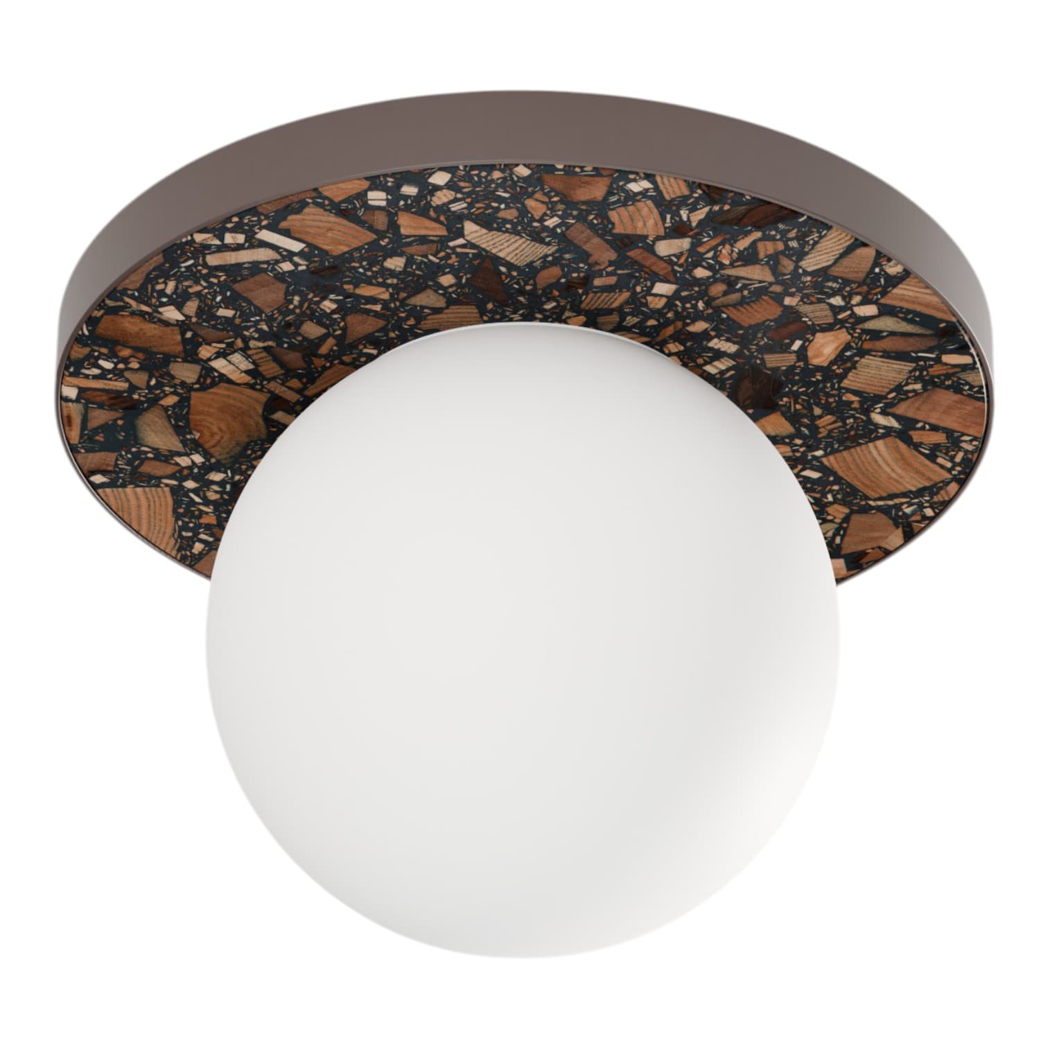 Plafon okrągły LEGRA IP44, ciemny brąz, Kaspa x Wojciech Mierzwa - 63347