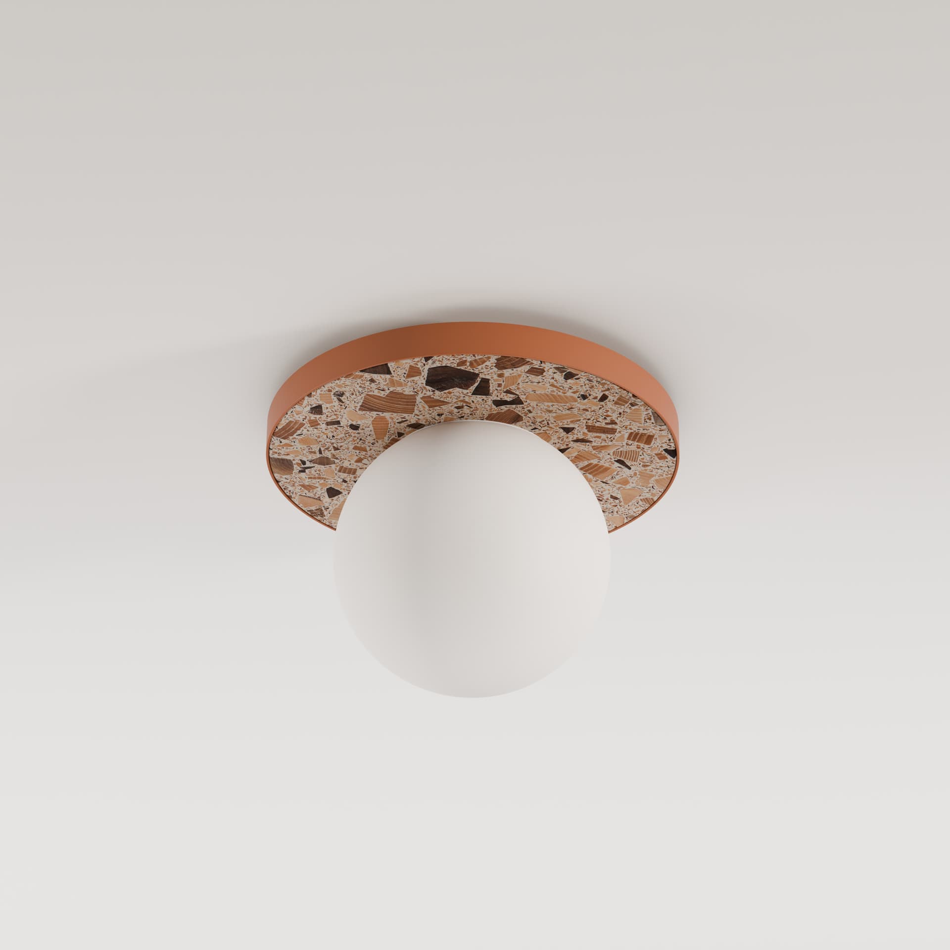 Plafon okrągły LEGRA IP44, terakota, Kaspa x Wojciech Mierzwa - 63148