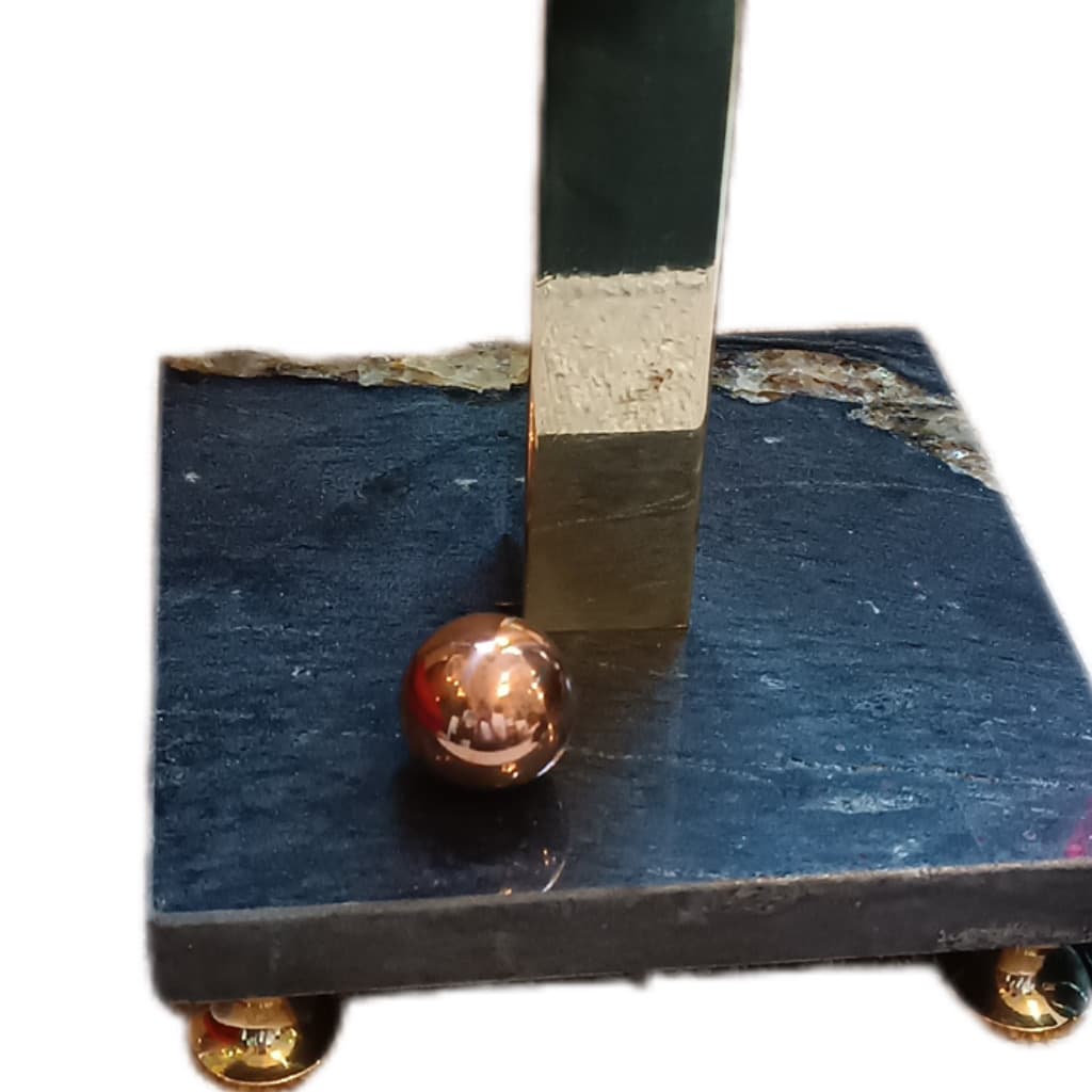 Table Lamp Art Deco, pink glass shade, marble, early 20th c. - 63153