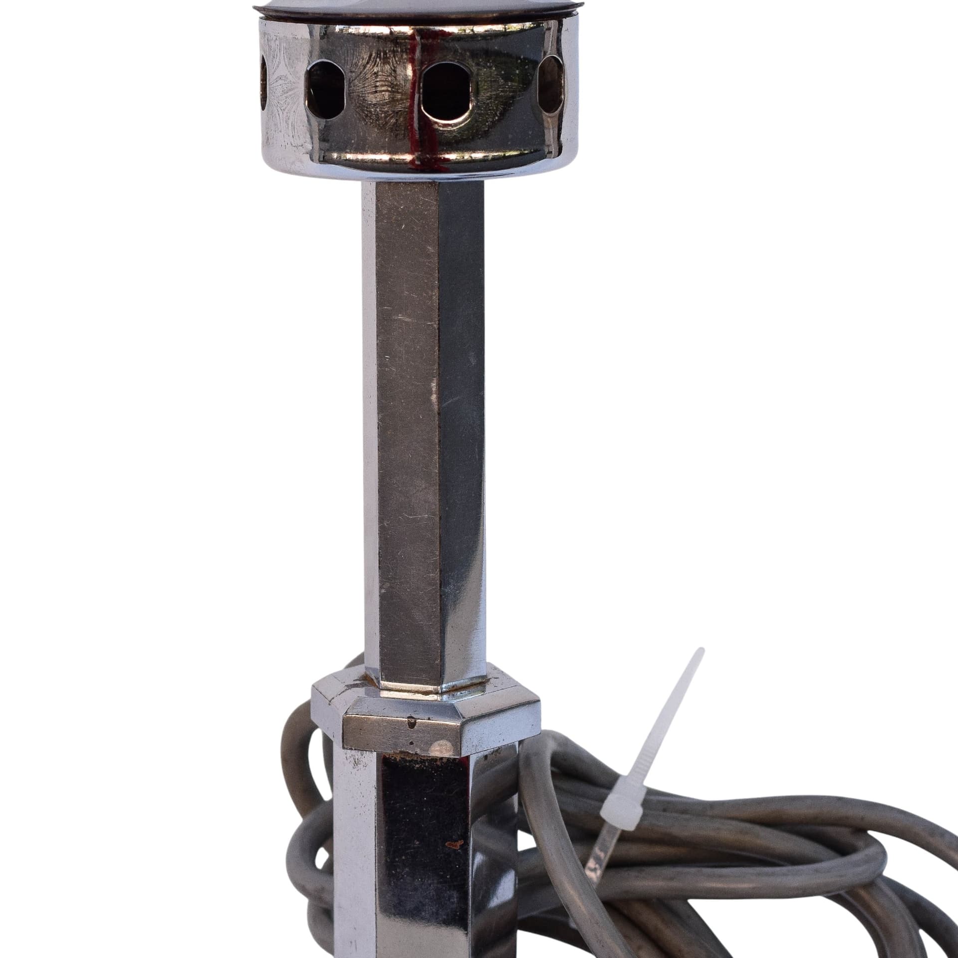 Table Lamp Art Deco, silver chrome metal, 1960s - 169145