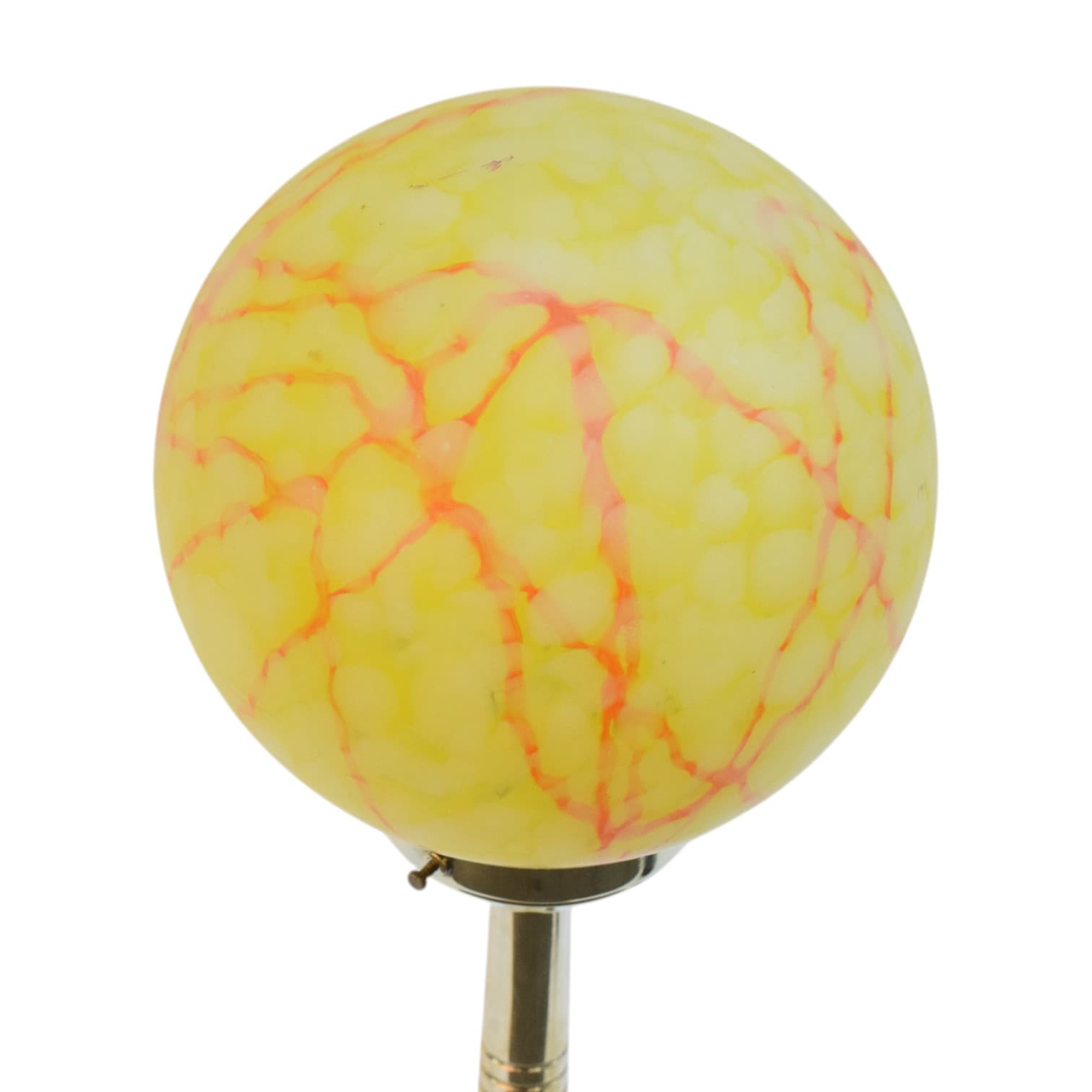 Pair of table lamps Art Deco, yellow, brass, glass, 1920s - 89441