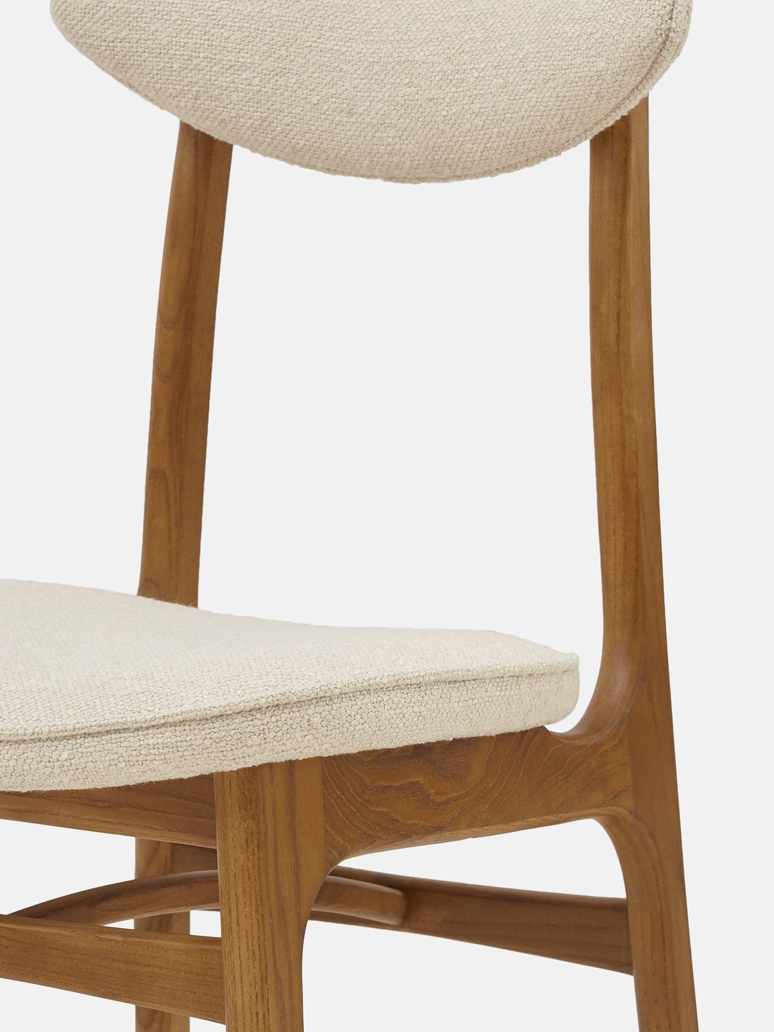 Krzesło 200-190 Boucle Creme, biały, jesion 03 Dark, proj. R. Hałas, 366 Concept - 63569