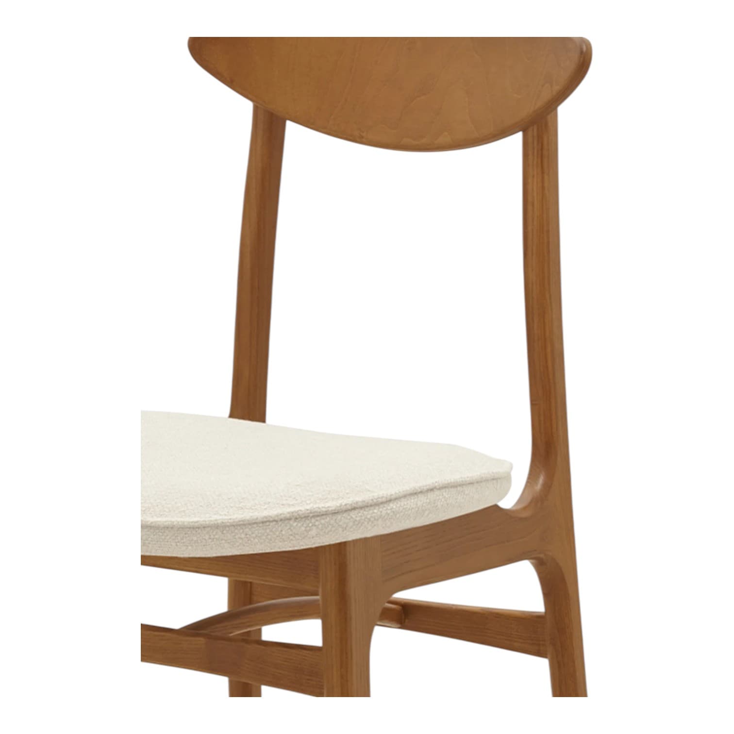 Krzesło 200-190 Mix Boucle Creme, biały, jesion 03 Dark, proj. R. Hałas, 366 Concept - 63645