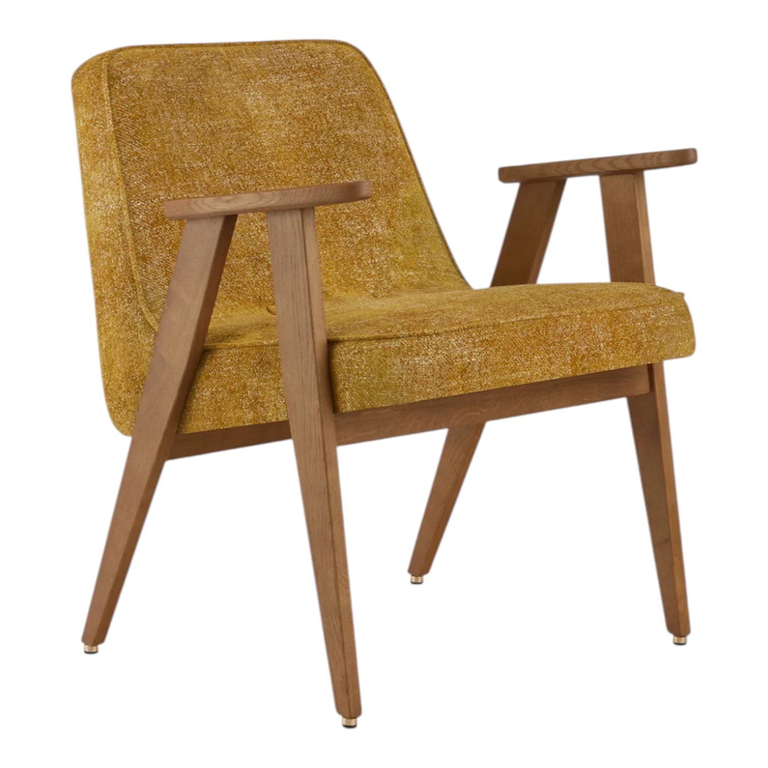 Fotel 366 Marble Mustard, dąb 03 Dark, proj. J. Chierowski, 366 Concept