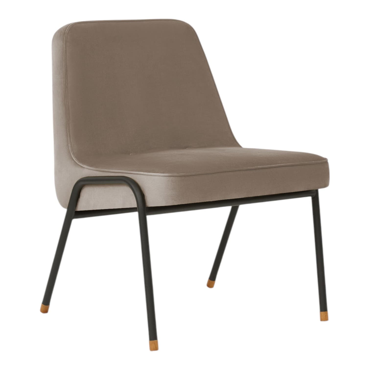 Fotel klubowy 366 Metal tkanina Shine Velvet Taupe beżowy stal czarna, 366 Concept