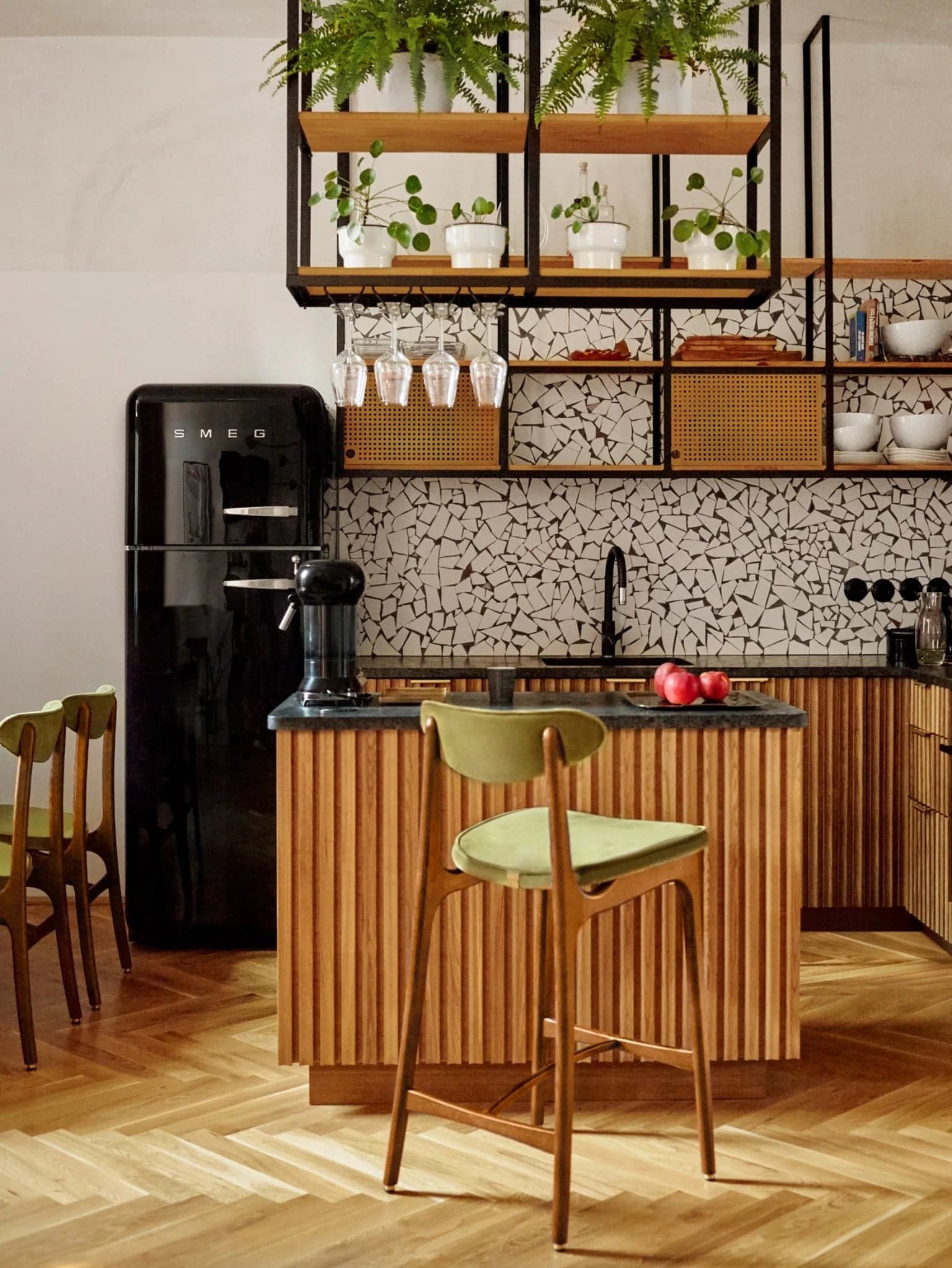 Krzesło barowe 200-190 S/65, Velvet Red Brick 03 Dark, velvet czerwony, jesion, 366 Concept - 64300