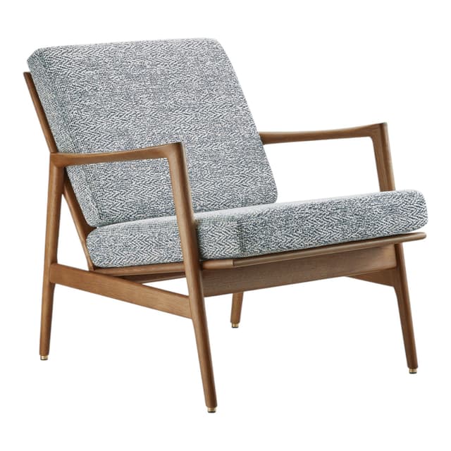 Stefan Armchair 70x79x76 cm oak Braid Indigo fabric blue, , - DIMENSION