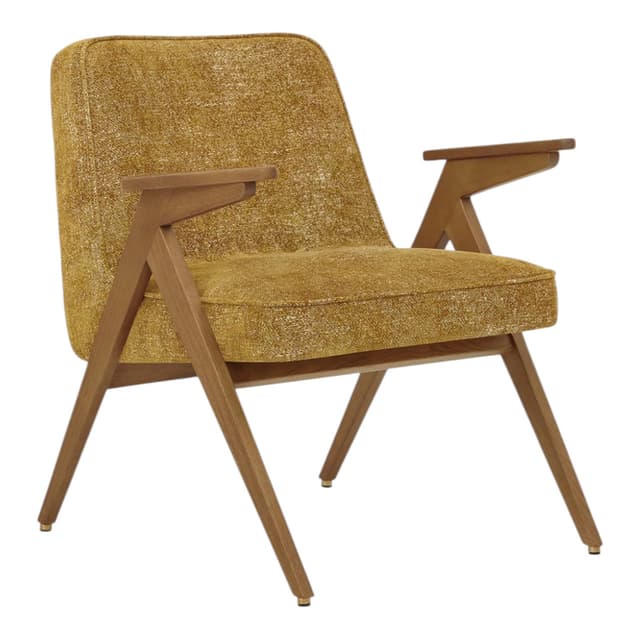 Fotel Bunny Marble Mustard, dąb naturalny, proj. J. Chierowski, 366 Concept - WYMIARY