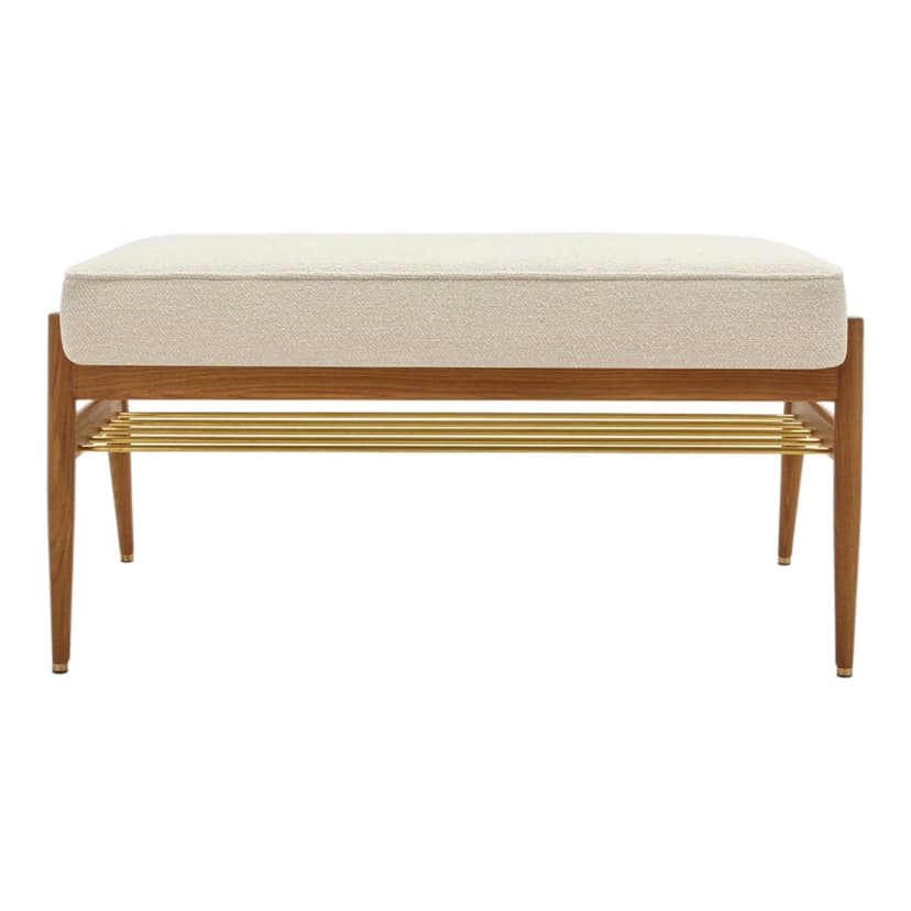 Ławka Fox 90, Boucle Creme, jesion 03 Dark, 366 Concept