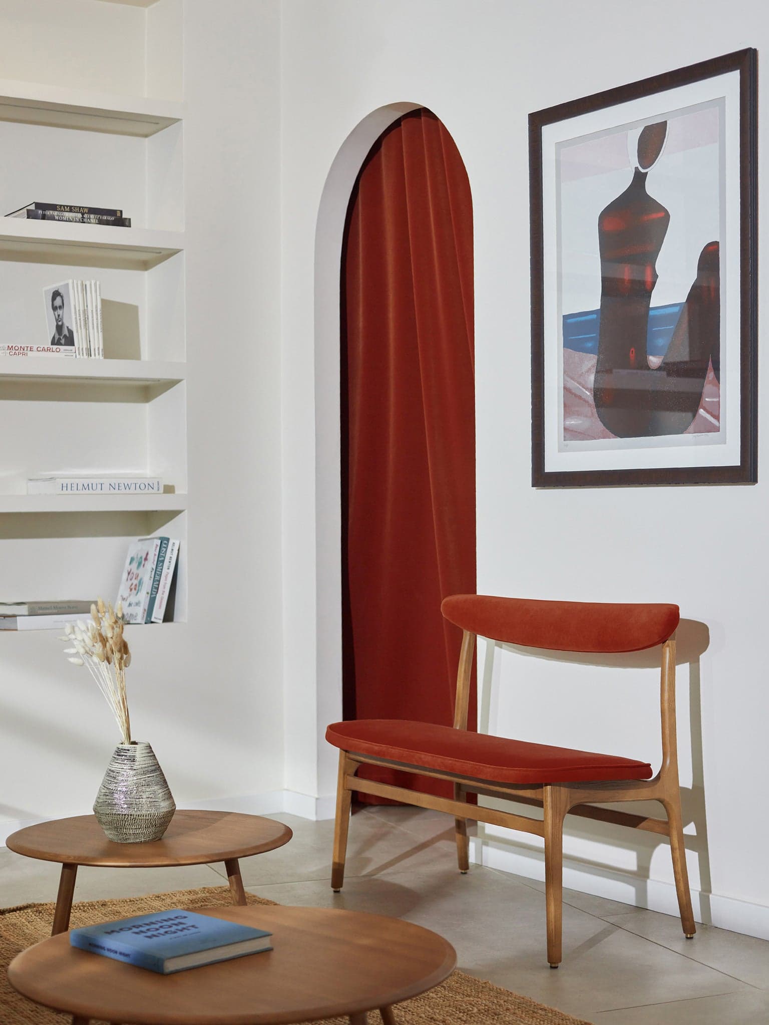 Ławka 200-190 Boucle Beige, jesion 03 Dark, 366 Concept - 64497