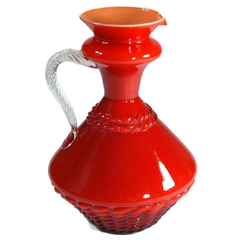 Intensywnie czerwony wazon, Empoli, Włochy, lata 60. - 5567