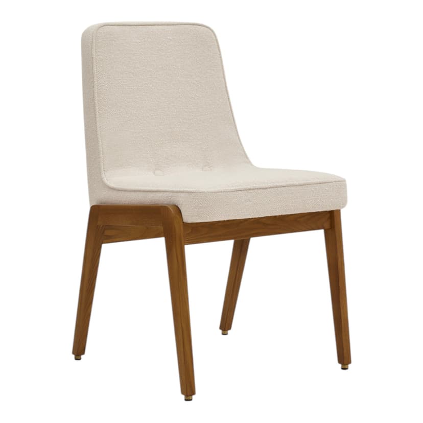 Krzesło 200-125 VAR, Boucle Creme, jesion 03 Dark, proj. J. Chierowski, 366 Concept