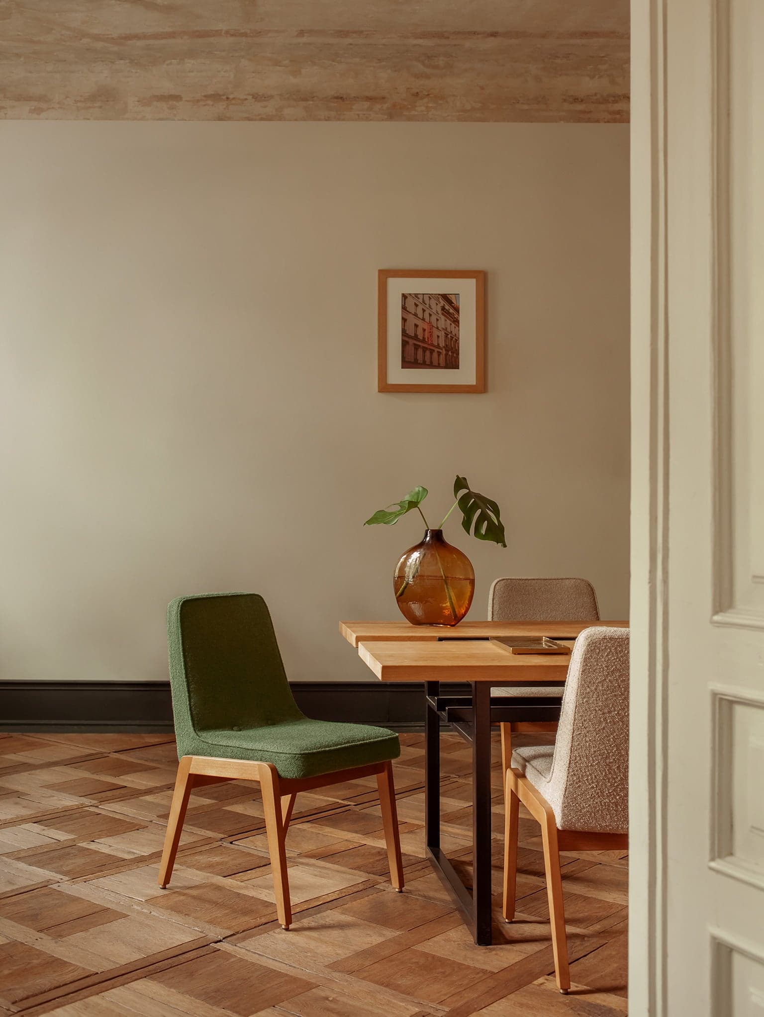 200-125 VAR chair 48x50x85 cm ash yellow boucle, by Józef Chierowski, 366 Concept - 64719