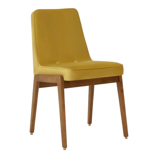 Krzesło 200-125 VAR, Shine Velvet Mustard, jesion 03 Dark, proj. J. Chierowski, 366 Concept - WYMIARY