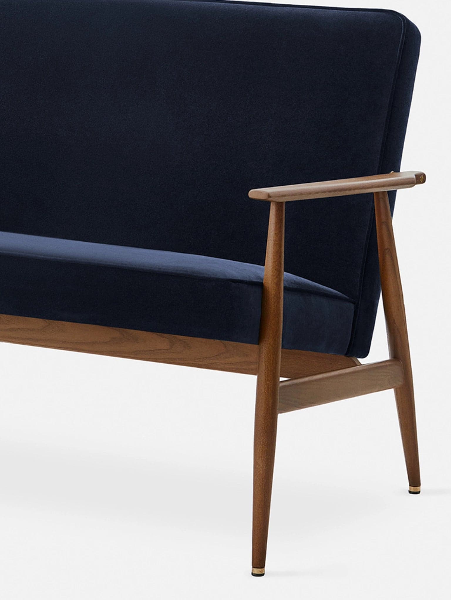 Fox Sofa Velvet Indigo 120x70x78 cm blue ash, by unknown designer, no brand - 64820